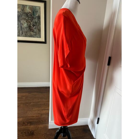 0 + Maria Cornjeo Red Silk Wedge Dress SZ 10 NWT - Picture 3 of 6